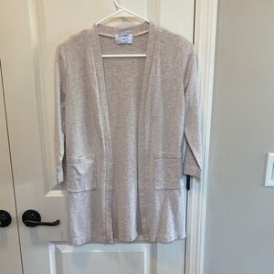 Old Navy Light Taupe Open-Front Cardigan with Pockets